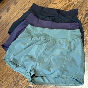Lot of 3 size 10 (with tag in place) lululemon shorts